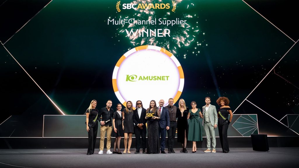 Amusnet gana el premio a Proveedor Multicanal en los SBC Awards 2026