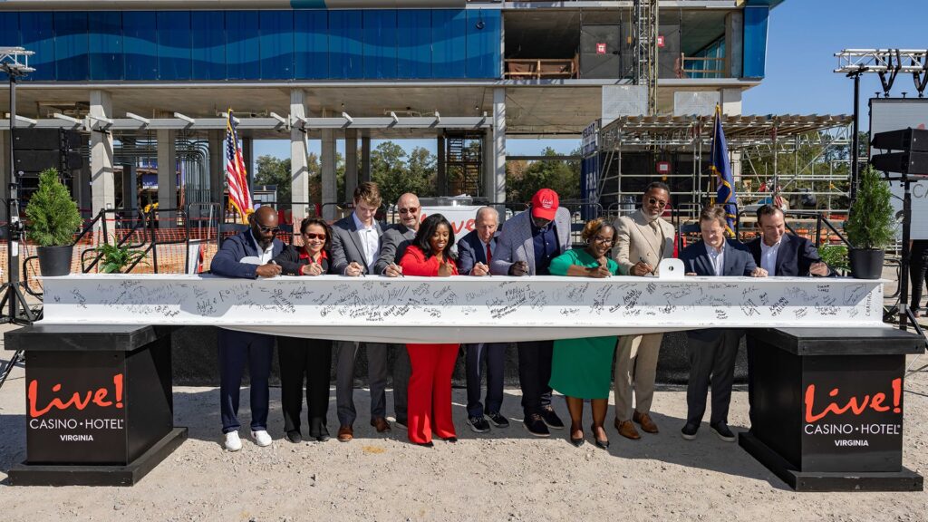 Live! Casino & Hotel Virginia Tops Out as Petersburg Resort Targets Late 2027 Opening